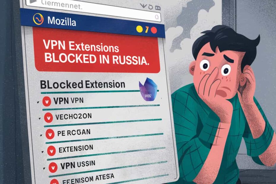 Mozilla блокирует VPN-расширения в России